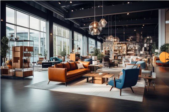 Ausstellungsraum eines Möbelhauses